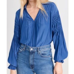 Ramy Brook Elegant Blue Blouse
